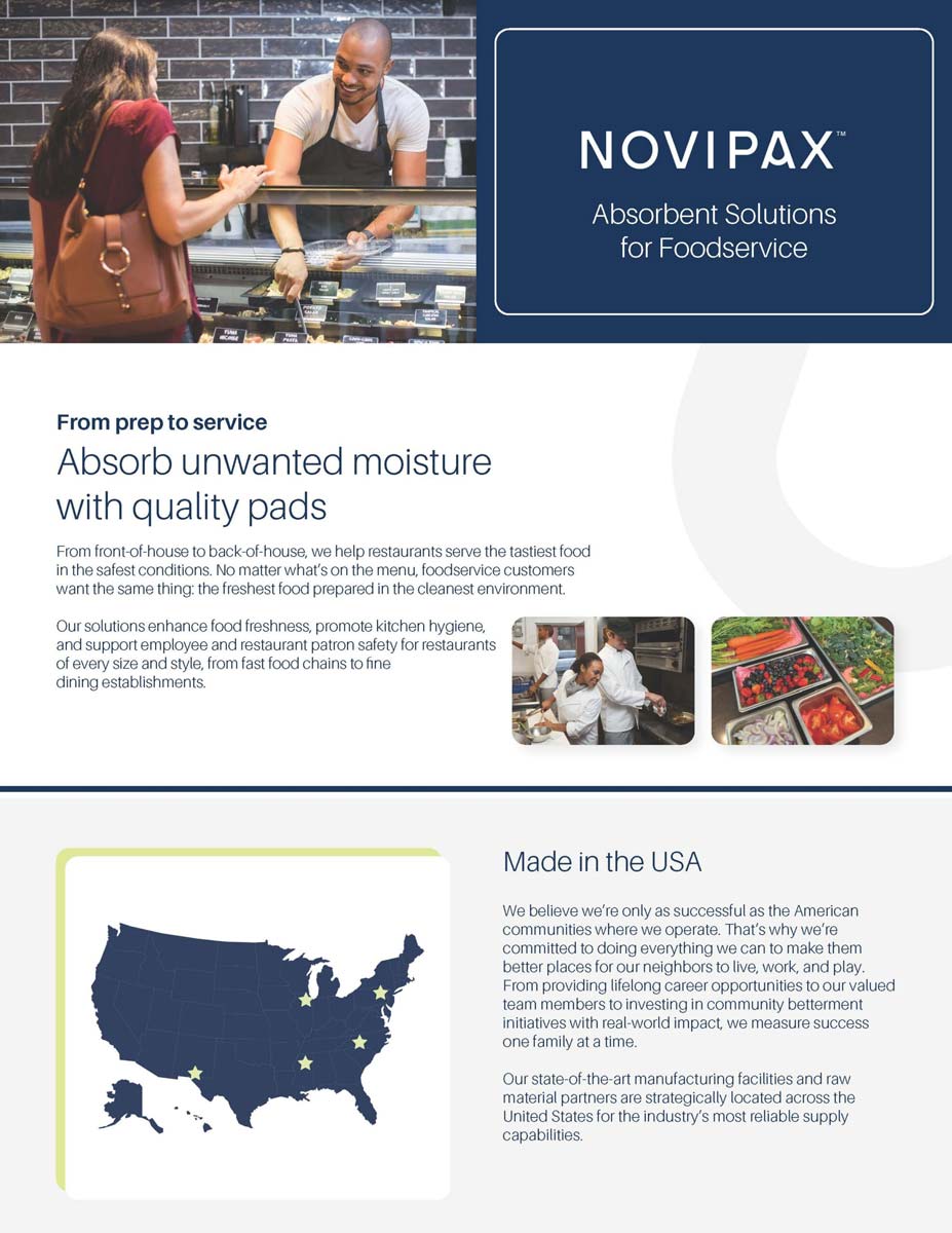Novipax facility located in Paxinos, Pennsylvania